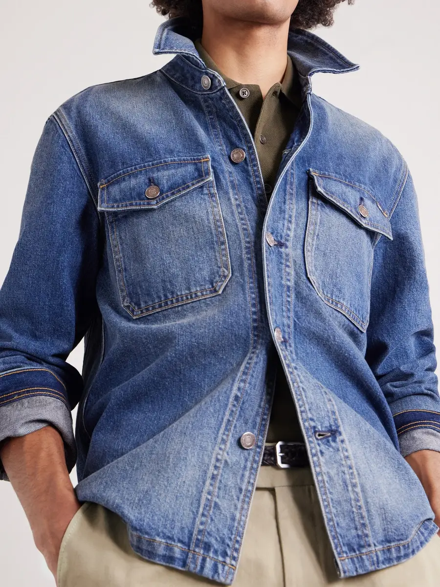 Tom Ford Denim Shirt Overshirt - Men | Thumbnail 5 Tom Ford Denim Shirt Overshirt - Men | Thumbnail 5