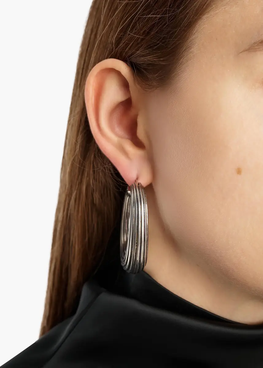 Khaite Santa Fe Hoop Earrings In | Thumbnail 2