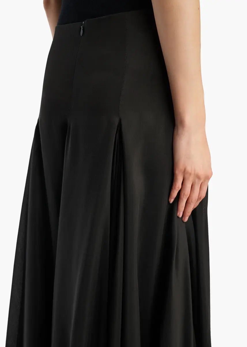 Khaite Coda Skirt In Black Silk Blend | Thumbnail 5