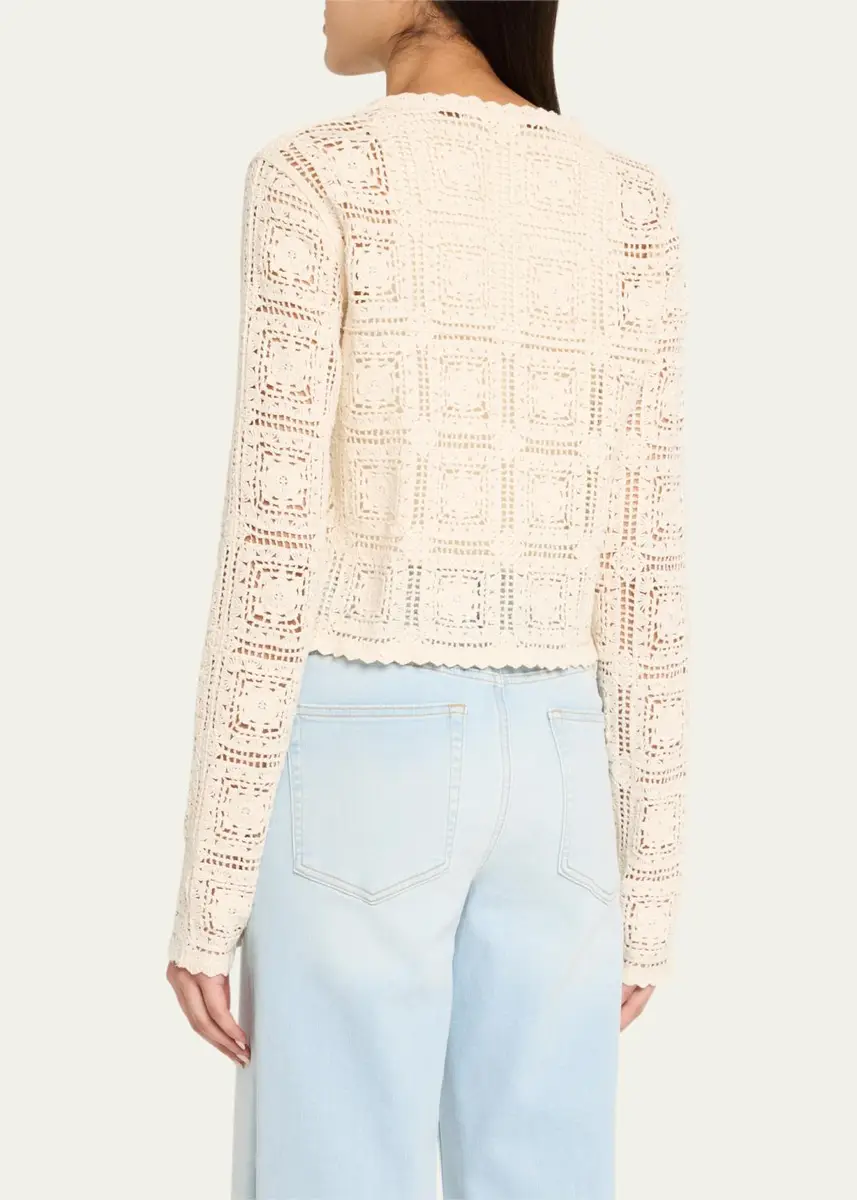 Frame The Crochet Cardigan | Thumbnail 3 Frame The Crochet Cardigan | Thumbnail 3