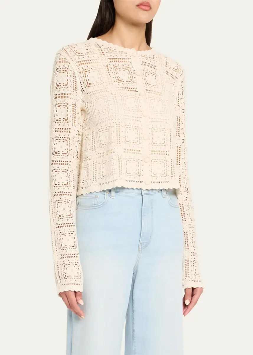 Frame The Crochet Cardigan | Thumbnail 4 Frame The Crochet Cardigan | Thumbnail 4