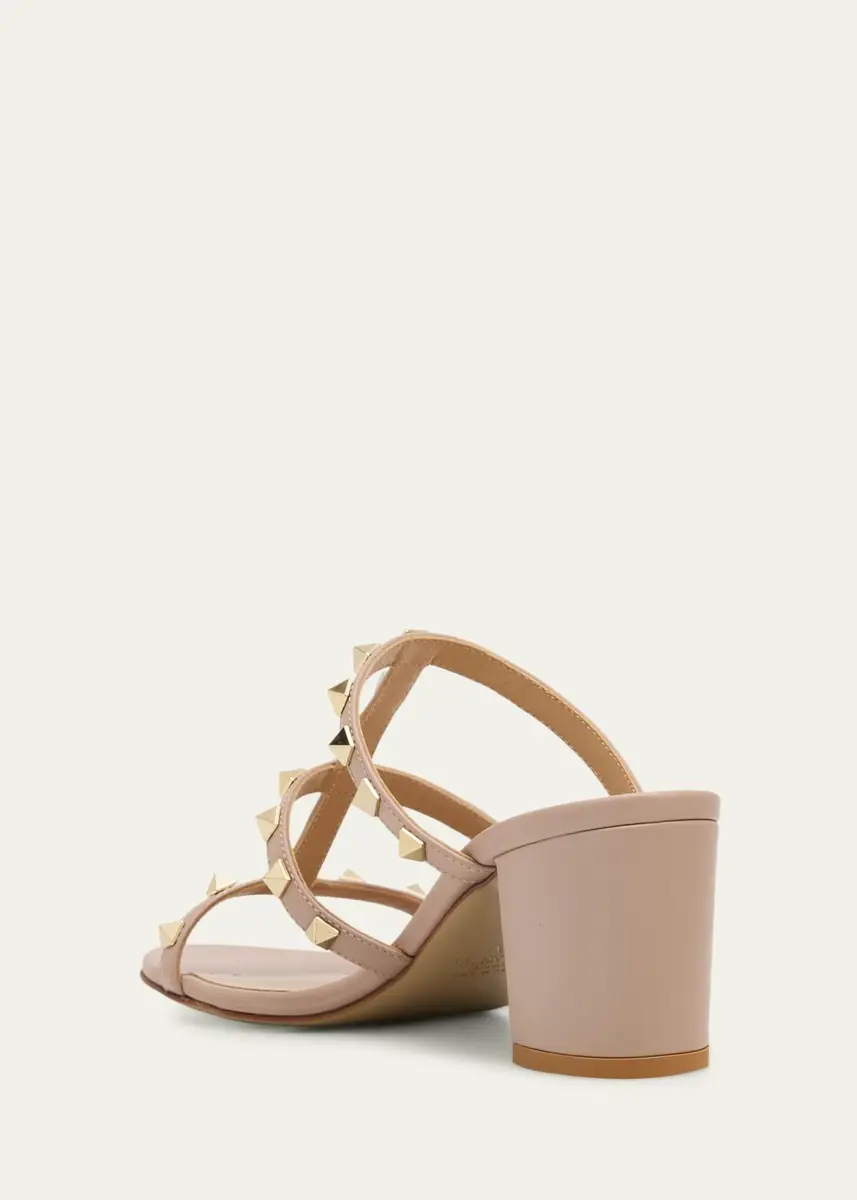 Valentino Garavani 60mm Rockstud Leather Caged Mule Sandals | Thumbnail 2 Valentino Garavani 60mm Rockstud Leather Caged Mule Sandals | Thumbnail 2