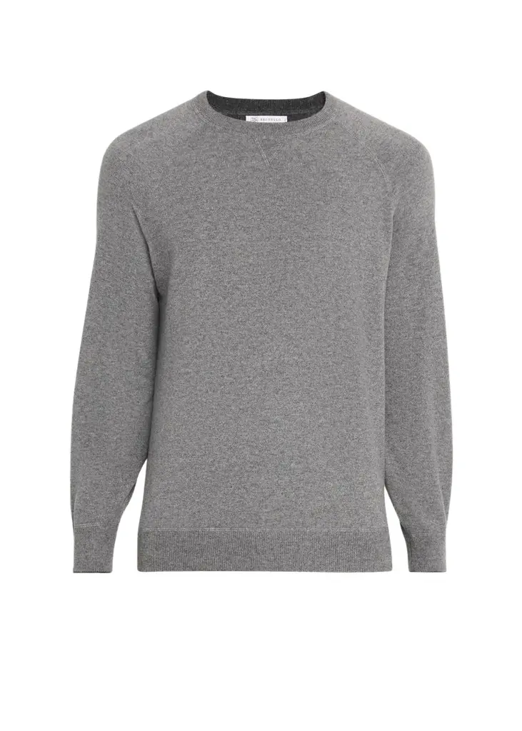 Brunello Cucinelli Men's Cashmere Raglan Crewneck Sweater