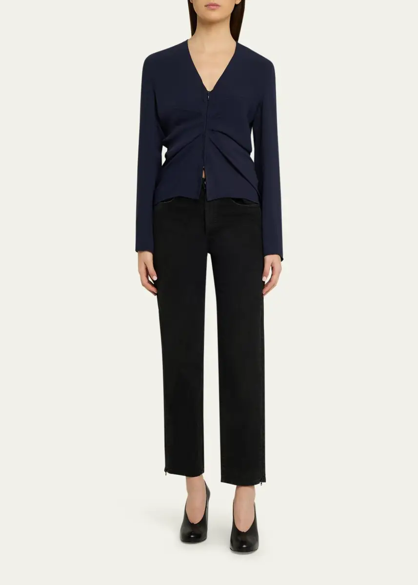 Maison Margiela Zip Straight-Leg Jeans | Thumbnail 2 Maison Margiela Zip Straight-Leg Jeans | Thumbnail 2