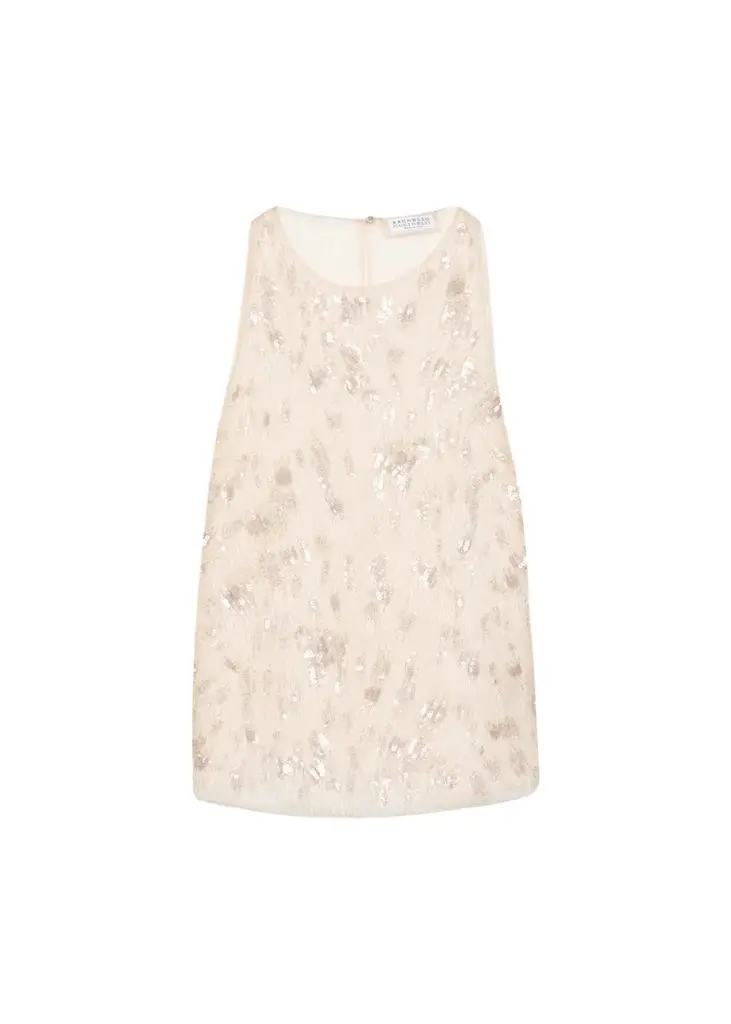Animalier Embroidered Silk Tank Top Animalier Embroidered Silk Tank Top