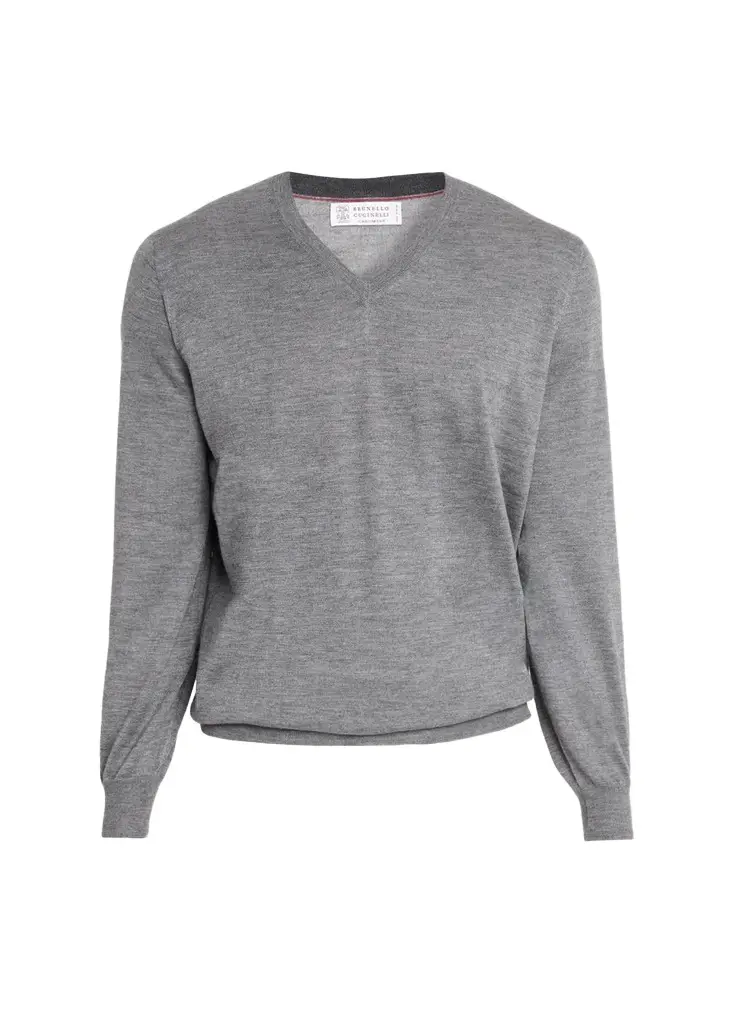 Men's Fine-Gauge Cashmere & Silk V-Neck Sweater Men's Fine-Gauge Cashmere & Silk V-Neck Sweater
