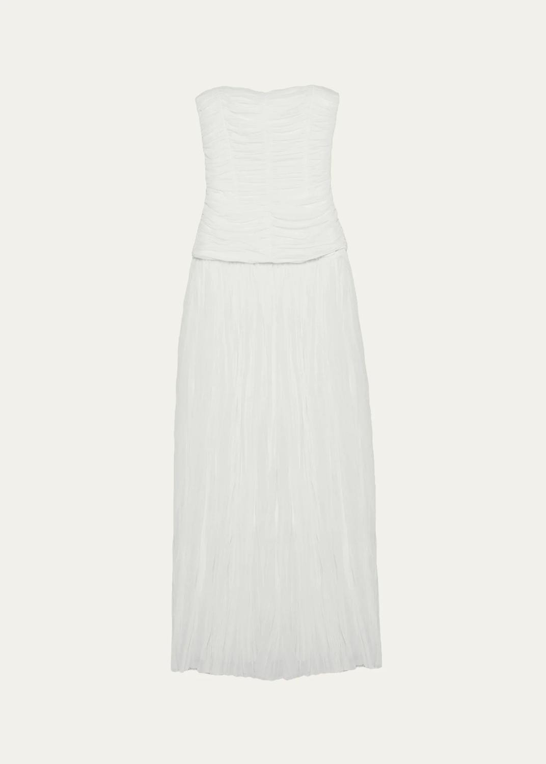 Danielle Strapless Crinkle Jersey Bustier Gown Danielle Strapless Crinkle Jersey Bustier Gown