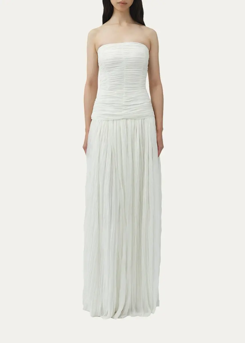 Simkhai Danielle Strapless Crinkle Jersey Bustier Gown | Thumbnail 2 Simkhai Danielle Strapless Crinkle Jersey Bustier Gown | Thumbnail 2