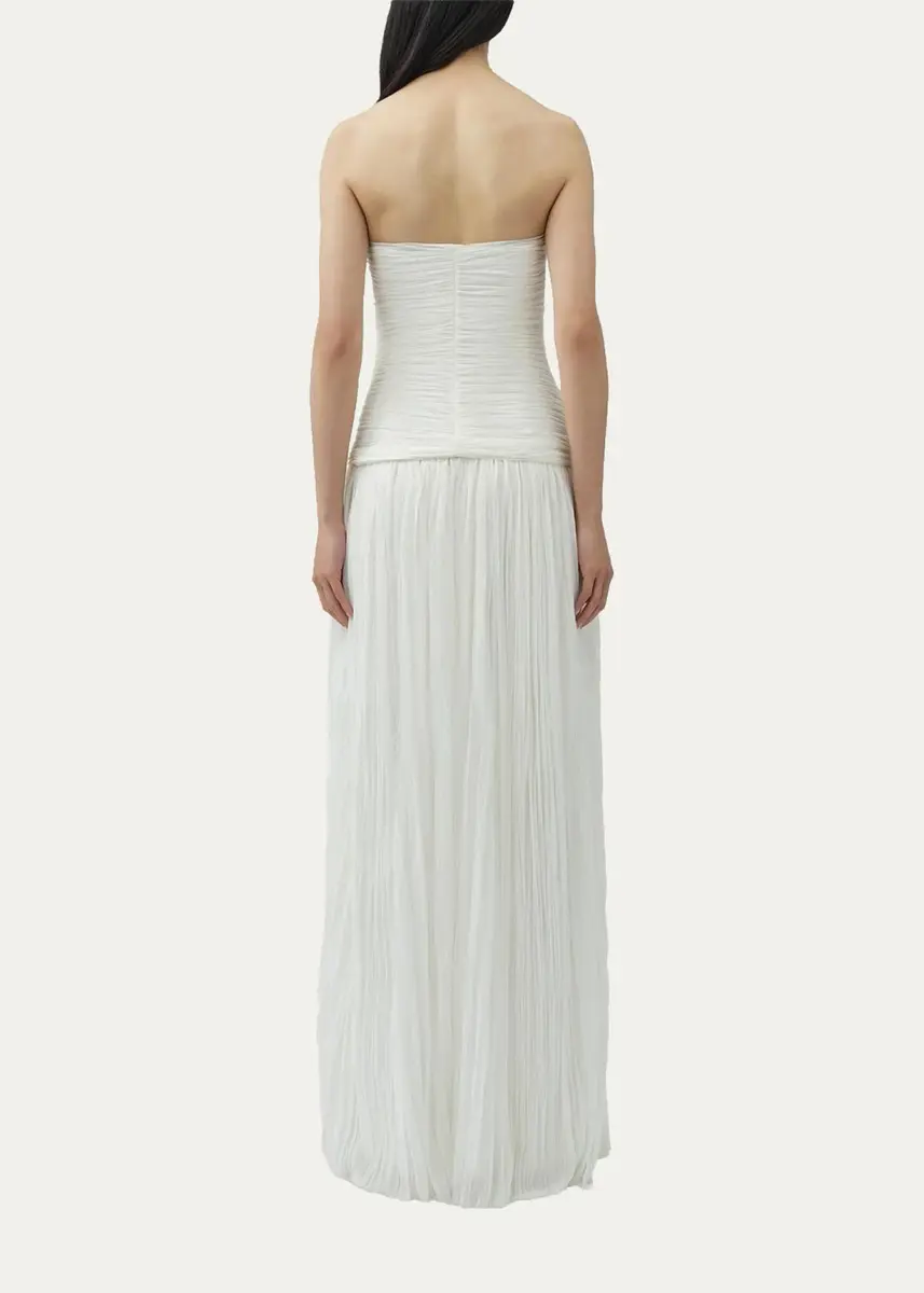 Simkhai Danielle Strapless Crinkle Jersey Bustier Gown | Thumbnail 3 Simkhai Danielle Strapless Crinkle Jersey Bustier Gown | Thumbnail 3