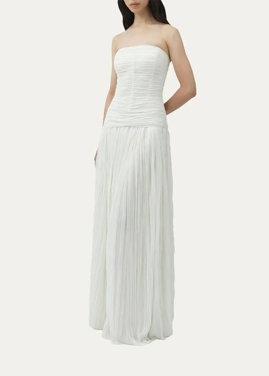 Simkhai Danielle Strapless Crinkle Jersey Bustier Gown | Thumbnail 4 Simkhai Danielle Strapless Crinkle Jersey Bustier Gown | Thumbnail 4