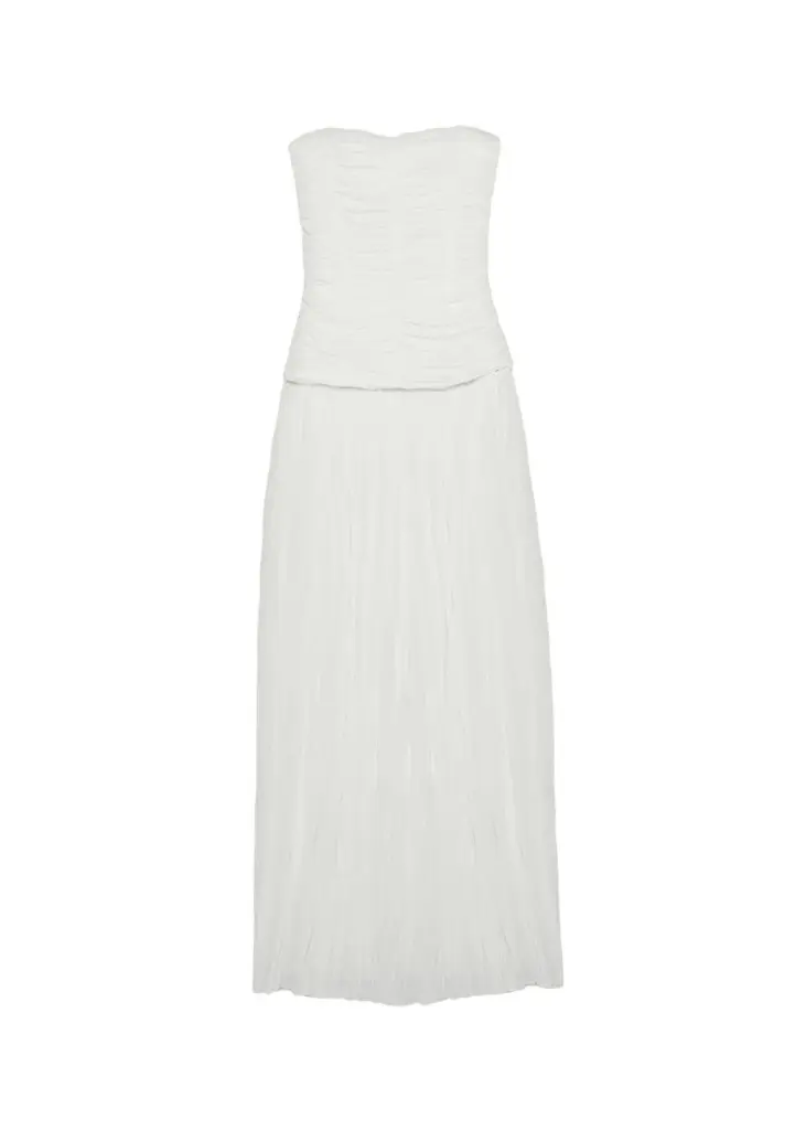Danielle Strapless Crinkle Jersey Bustier Gown