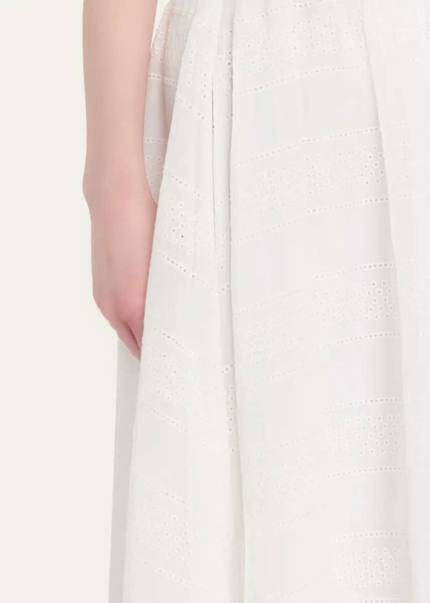 Brunello Cucinelli Long Eyelet Cotton Skirt | Thumbnail 5 Brunello Cucinelli Long Eyelet Cotton Skirt | Thumbnail 5
