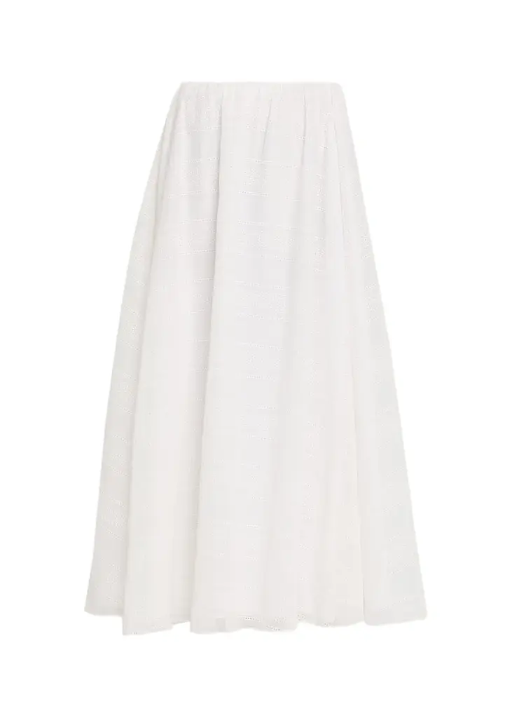 Long Eyelet Cotton Skirt Long Eyelet Cotton Skirt