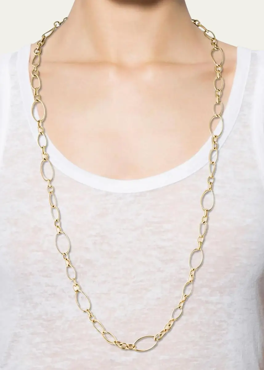 FARAONE MENNELLA by R.F.M.A.S. 18K Yellow Gold Long Small Chain Necklace, 36"L | Thumbnail 2 FARAONE MENNELLA by R.F.M.A.S. 18K Yellow Gold Long Small Chain Necklace, 36"L | Thumbnail 2
