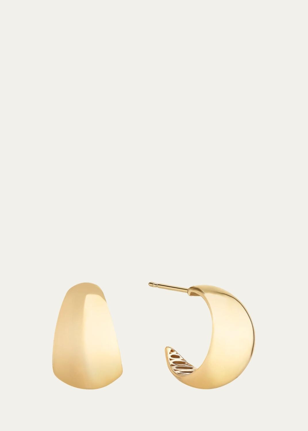 14K Yellow Gold Wide Hoop Earrings 14K Yellow Gold Wide Hoop Earrings