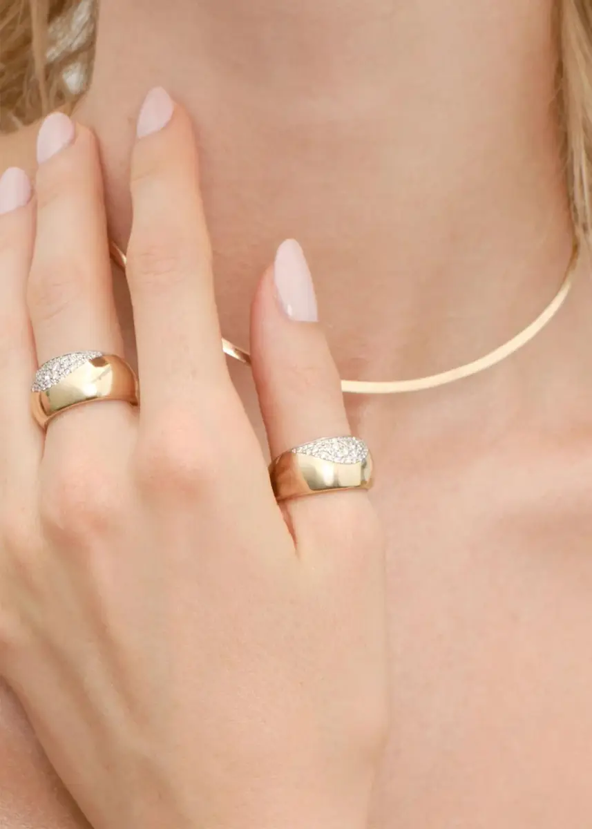 Lana 14K Wide Graduated Diamond Ring | Thumbnail 2 Lana 14K Wide Graduated Diamond Ring | Thumbnail 2