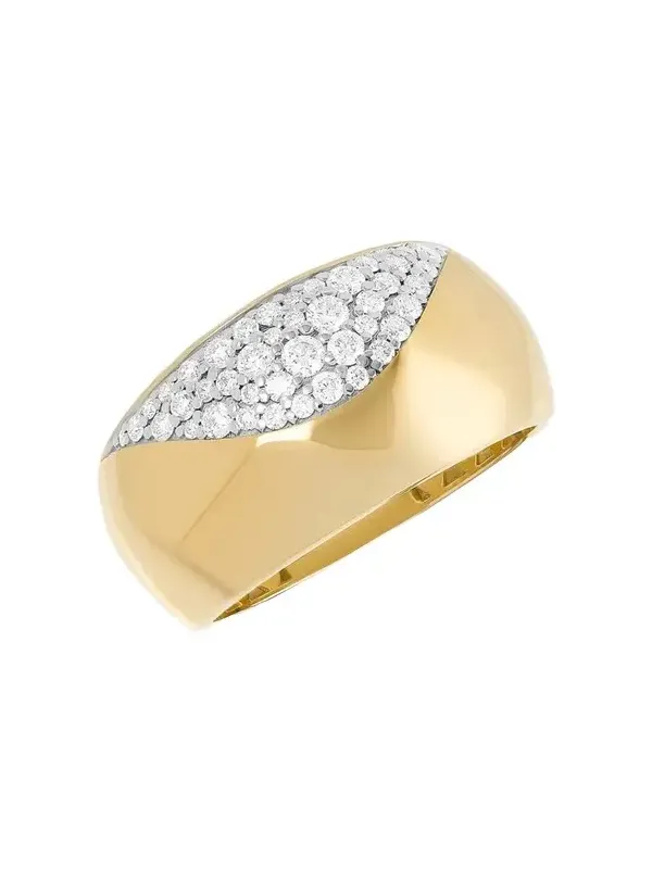 14K Wide Graduated Diamond Ring 14K Wide Graduated Diamond Ring