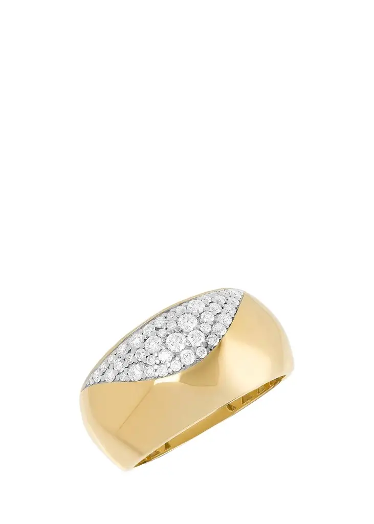 14K Wide Graduated Diamond Ring 14K Wide Graduated Diamond Ring