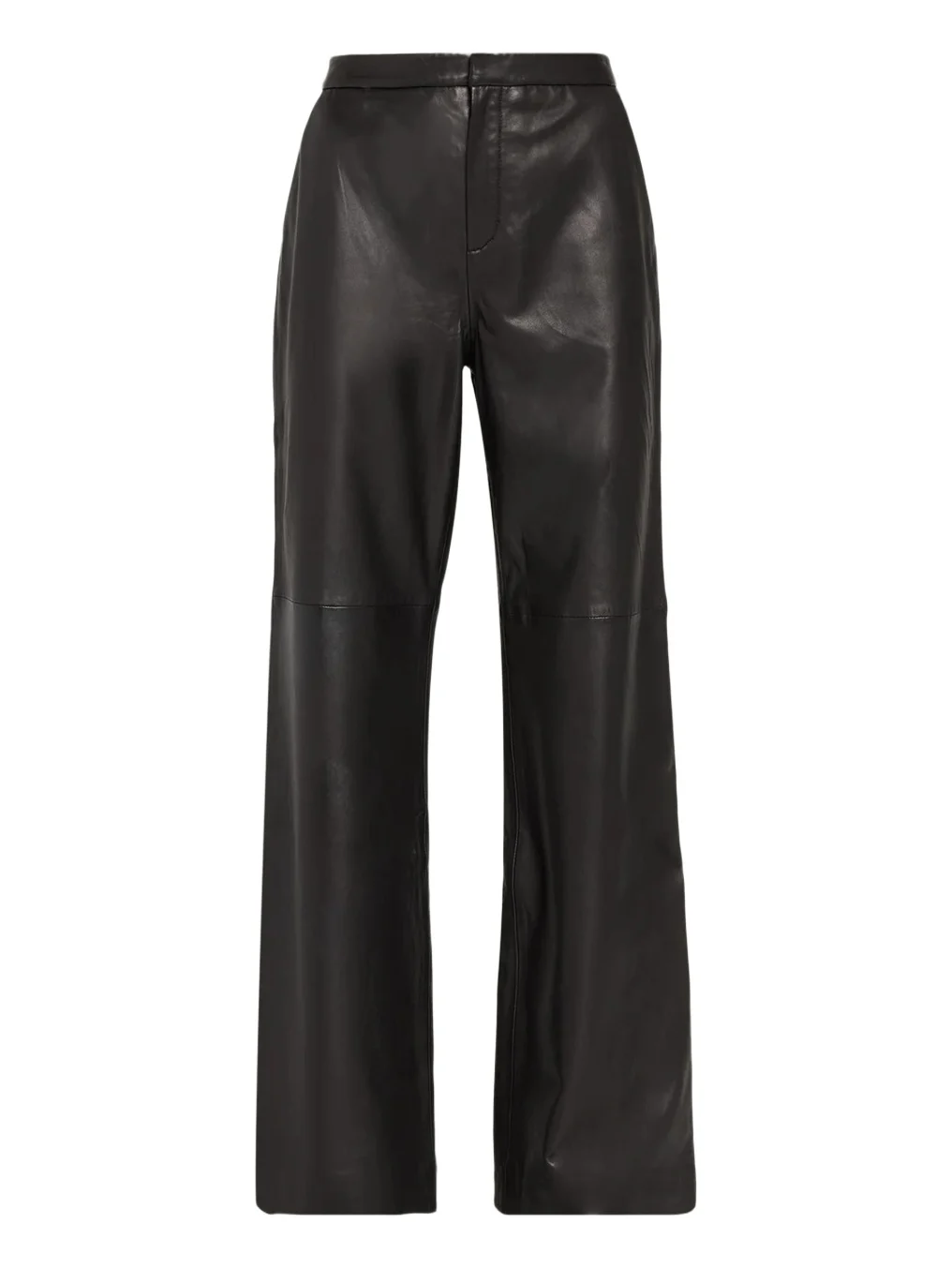 Livvy Leather Straight-Leg Trousers