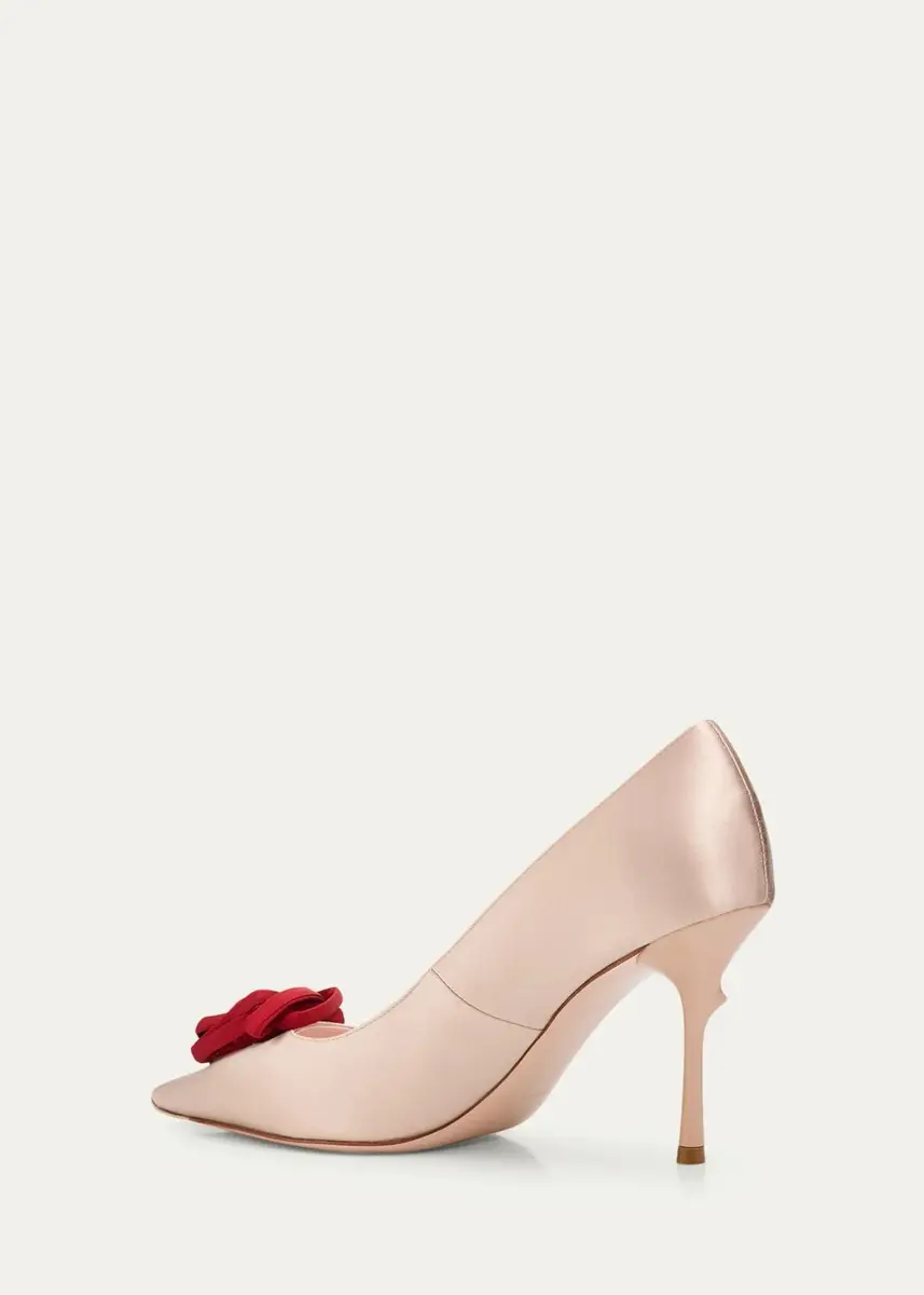 Roger Vivier 80mm Epine Rose Satin Pumps | Thumbnail 2 Roger Vivier 80mm Epine Rose Satin Pumps | Thumbnail 2