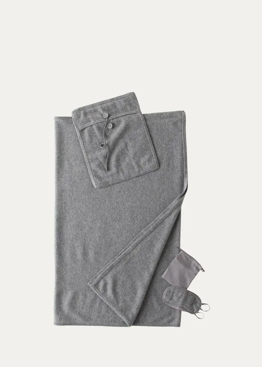 TSE Cashmere Cashmere Travel Blanket and Eye Mask Set | Thumbnail 3