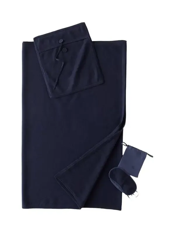 Cashmere Travel Blanket and Eye Mask Set Cashmere Travel Blanket and Eye Mask Set