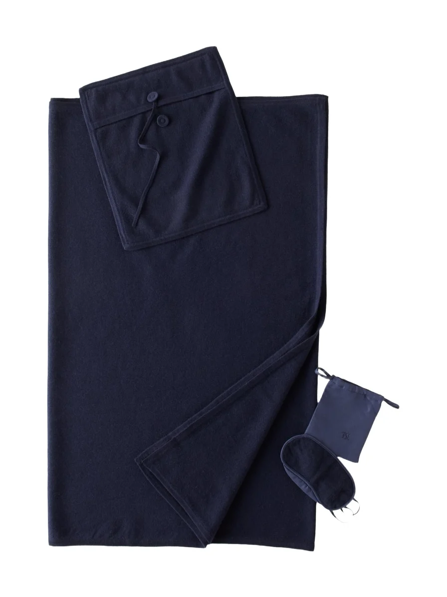 TSE Cashmere Cashmere Travel Blanket and Eye Mask Set