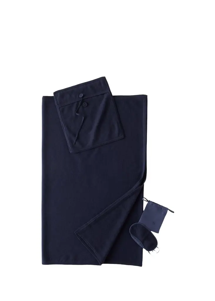 TSE Cashmere Cashmere Travel Blanket and Eye Mask Set