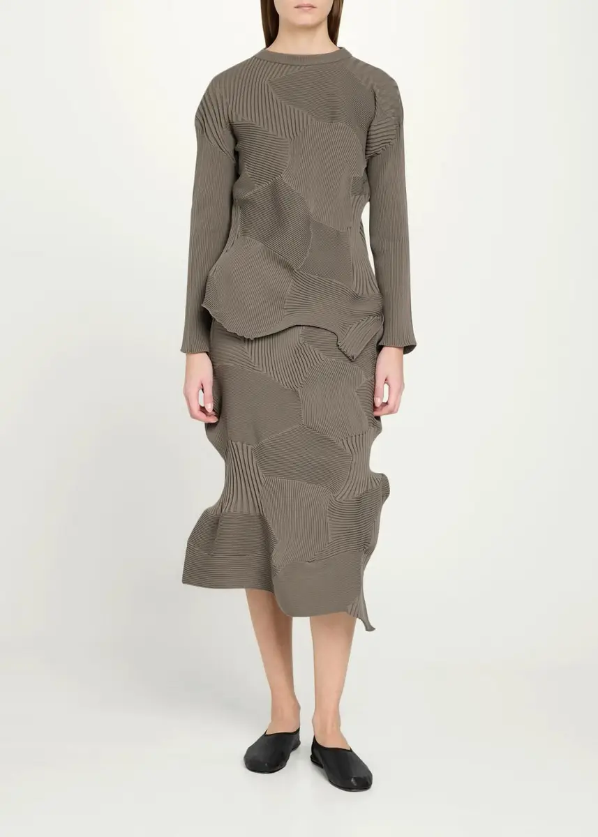 Issey Miyake Kone Kone Textural Ribbed Crewneck Sweater | Thumbnail 2 Issey Miyake Kone Kone Textural Ribbed Crewneck Sweater | Thumbnail 2