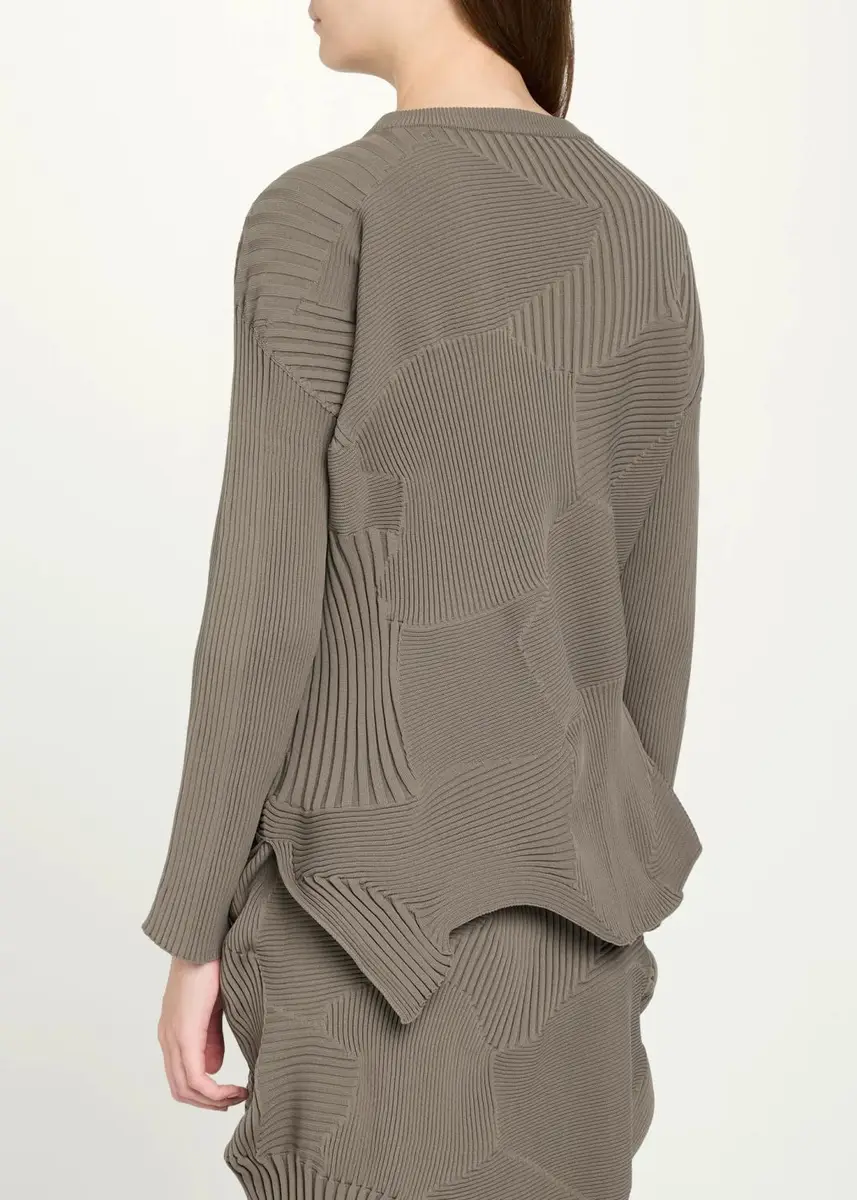 Issey Miyake Kone Kone Textural Ribbed Crewneck Sweater | Thumbnail 3 Issey Miyake Kone Kone Textural Ribbed Crewneck Sweater | Thumbnail 3