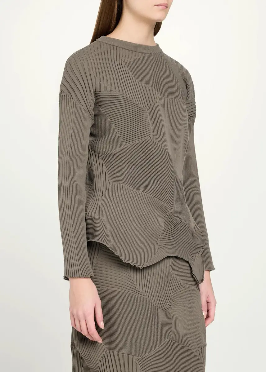 Issey Miyake Kone Kone Textural Ribbed Crewneck Sweater | Thumbnail 4 Issey Miyake Kone Kone Textural Ribbed Crewneck Sweater | Thumbnail 4