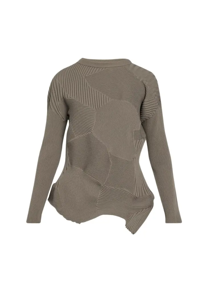 Kone Kone Textural Ribbed Crewneck Sweater Kone Kone Textural Ribbed Crewneck Sweater
