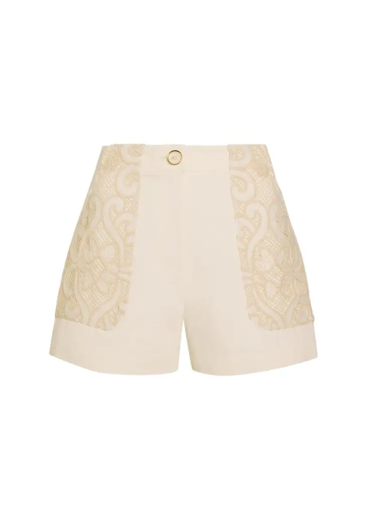 Hilary Embroidered High-Rise Shorts Hilary Embroidered High-Rise Shorts
