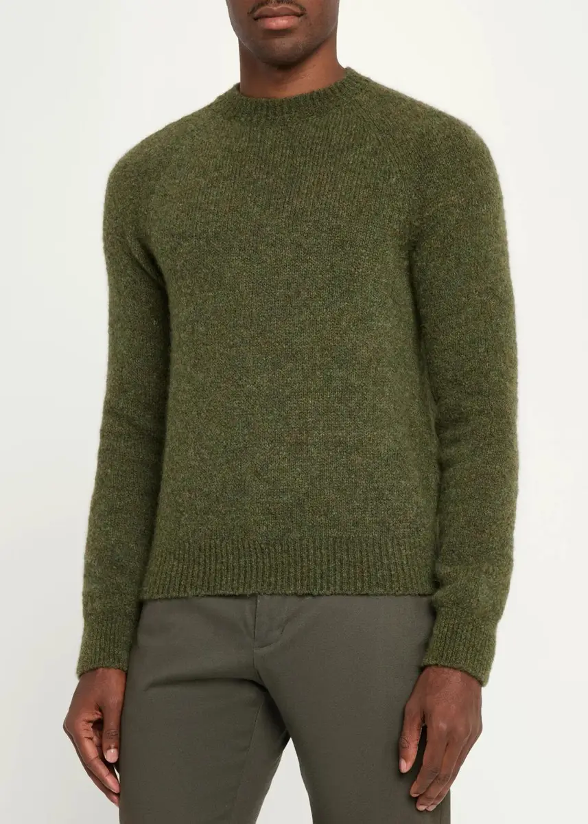 Dries Van Noten Men's Alpaca-Blend Crewneck Sweater | Thumbnail 4