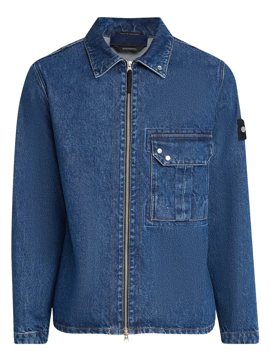 Men's Denim Full-Zip Overshirt Men's Denim Full-Zip Overshirt