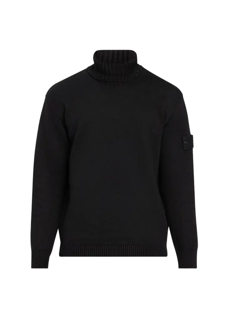 Stone Island Men's Cotton Ribbed Turtleneck Sweater