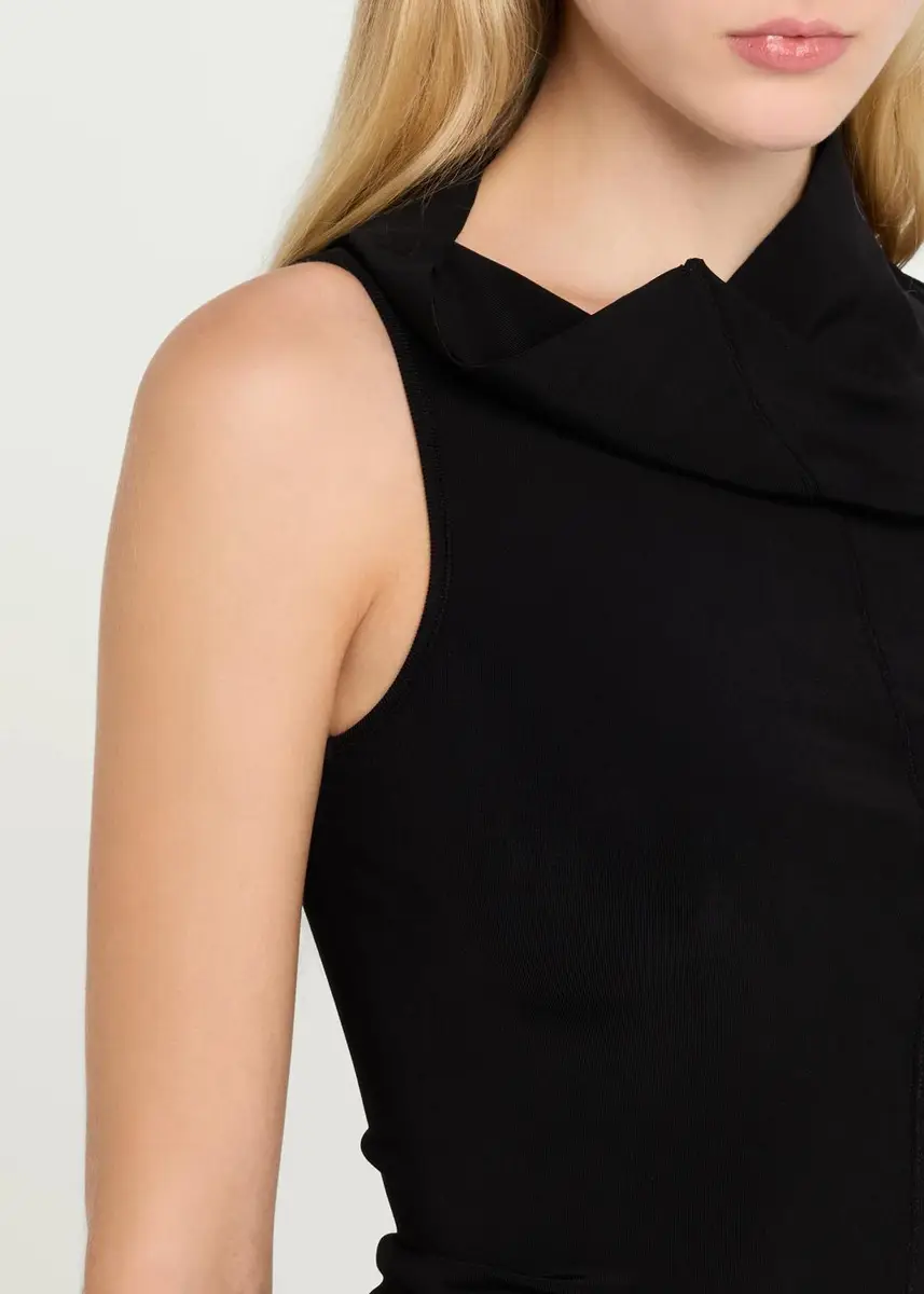Rick Owens Sliced Mixed-Media Sleeveless Midi Dress | Thumbnail 5 Rick Owens Sliced Mixed-Media Sleeveless Midi Dress | Thumbnail 5