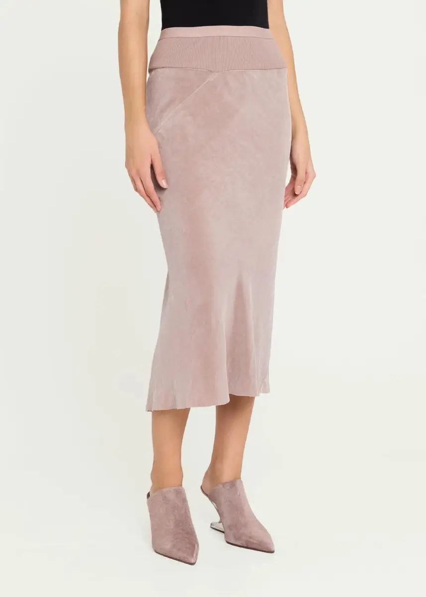 Rick Owens Velvet Bias Midi Skirt | Thumbnail 4 Rick Owens Velvet Bias Midi Skirt | Thumbnail 4