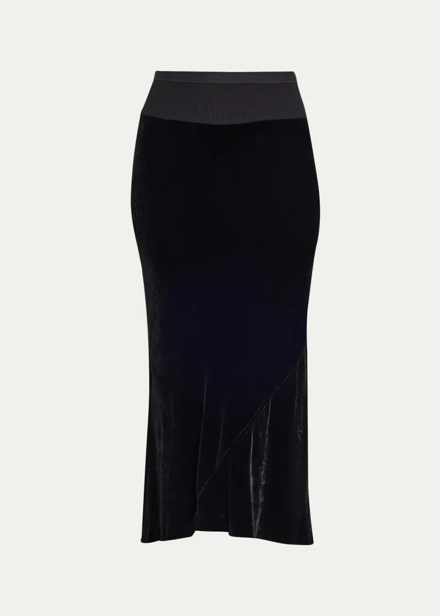 Rick Owens Velvet Bias Midi Skirt | Thumbnail 6 Rick Owens Velvet Bias Midi Skirt | Thumbnail 6