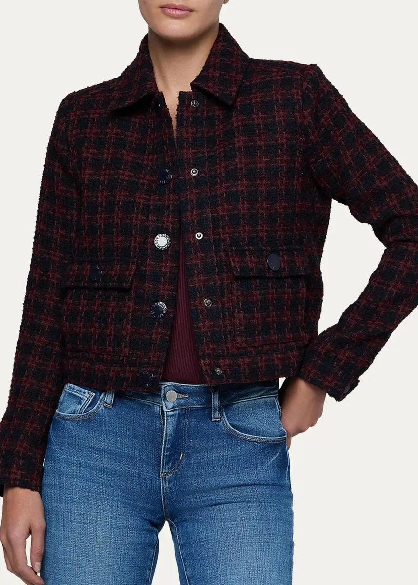 L'Agence Nyx Tweed Crop Jacket | Thumbnail 4 L'Agence Nyx Tweed Crop Jacket | Thumbnail 4