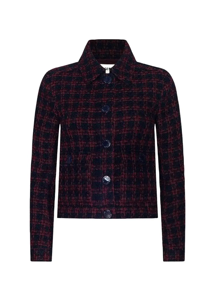 L'Agence Nyx Tweed Crop Jacket