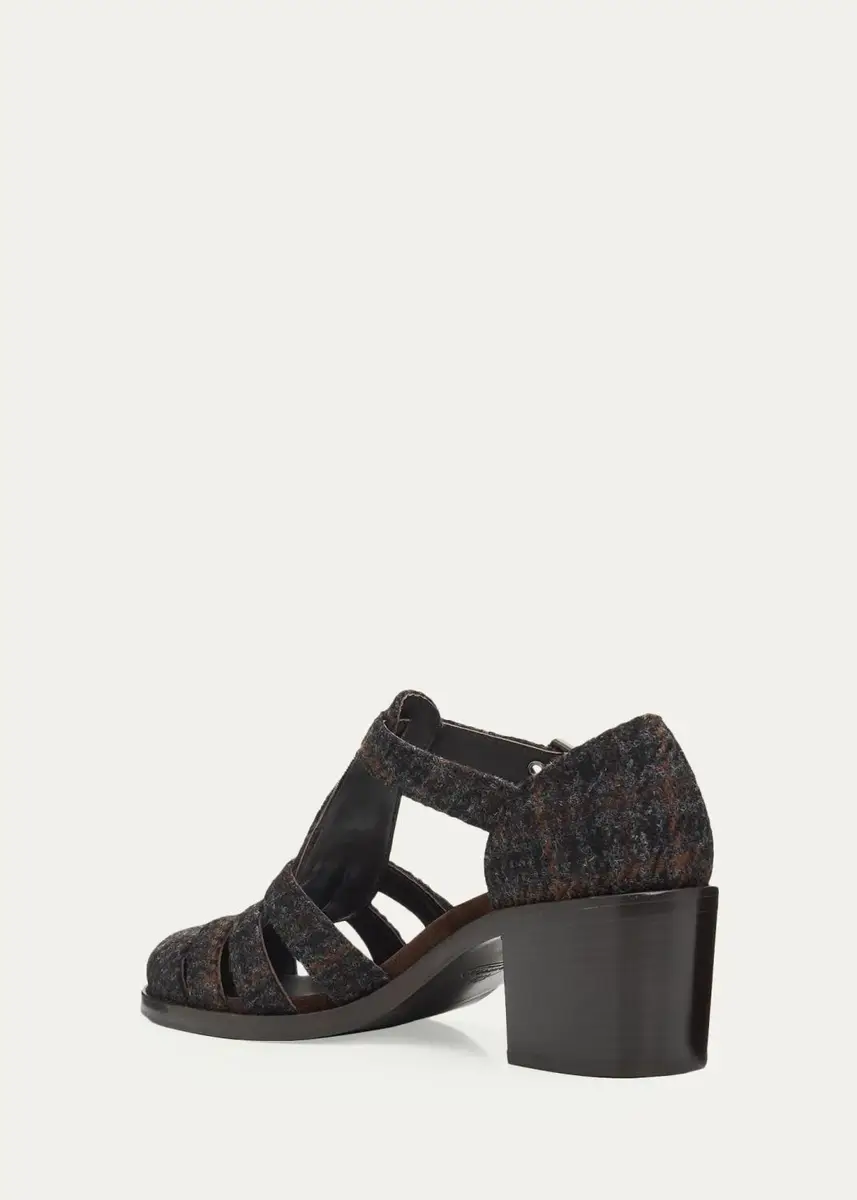 Church's 50mm Kelsey Plaid Tweed Fisherman Sandals | Thumbnail 4 Church's 50mm Kelsey Plaid Tweed Fisherman Sandals | Thumbnail 4