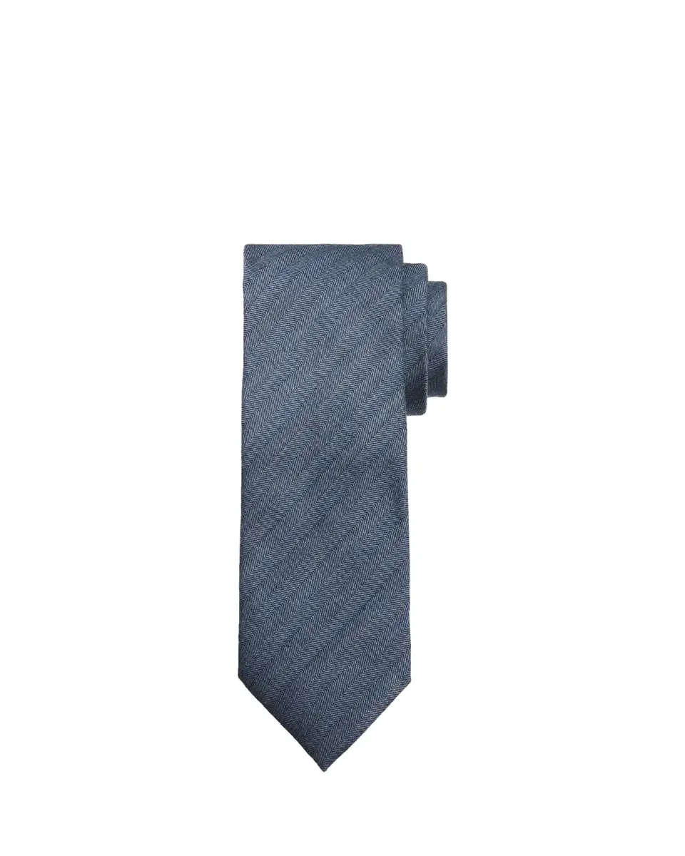 Zegna Men's Micro-Herringbone Wool and Silk Tie | Thumbnail 2 Zegna Men's Micro-Herringbone Wool and Silk Tie | Thumbnail 2