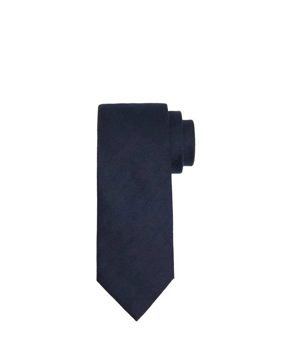Zegna Men's Herringbone Wool and Silk Tie | Thumbnail 2