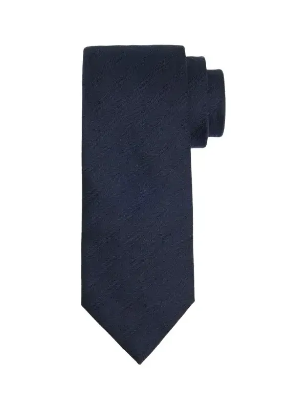 Zegna Men's Herringbone Wool and Silk Tie