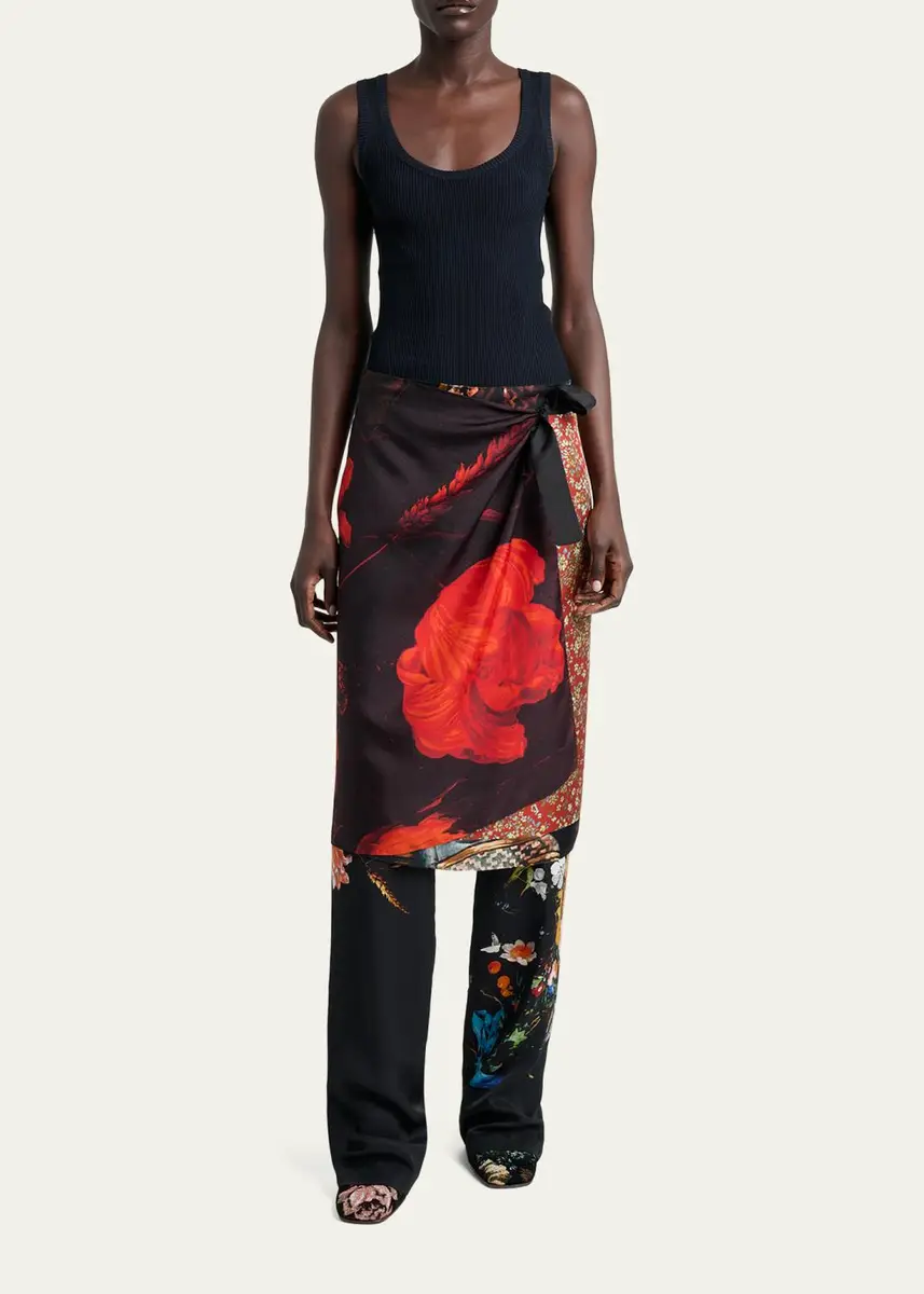 Dries Van Noten Scarfy Multi-Print Wrap Midi Skirt | Thumbnail 2 Dries Van Noten Scarfy Multi-Print Wrap Midi Skirt | Thumbnail 2