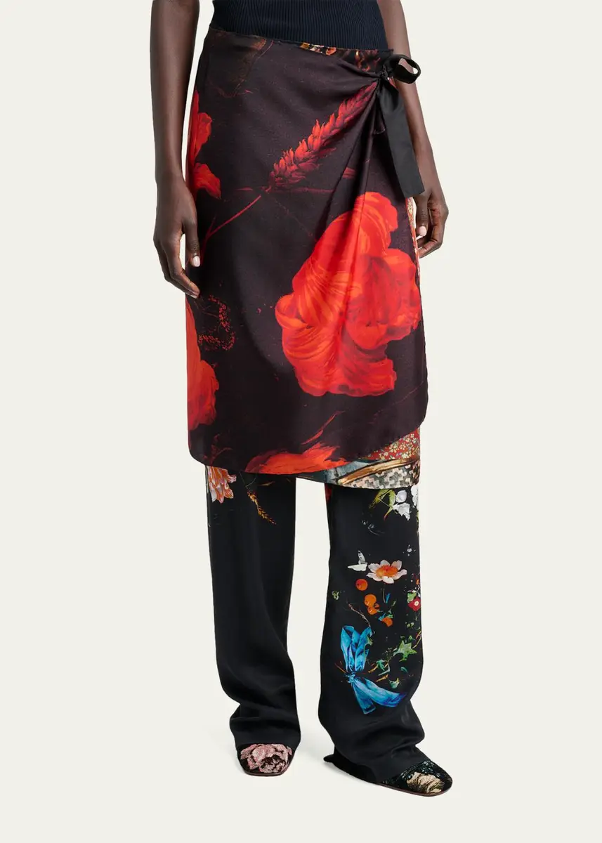 Dries Van Noten Scarfy Multi-Print Wrap Midi Skirt | Thumbnail 4 Dries Van Noten Scarfy Multi-Print Wrap Midi Skirt | Thumbnail 4