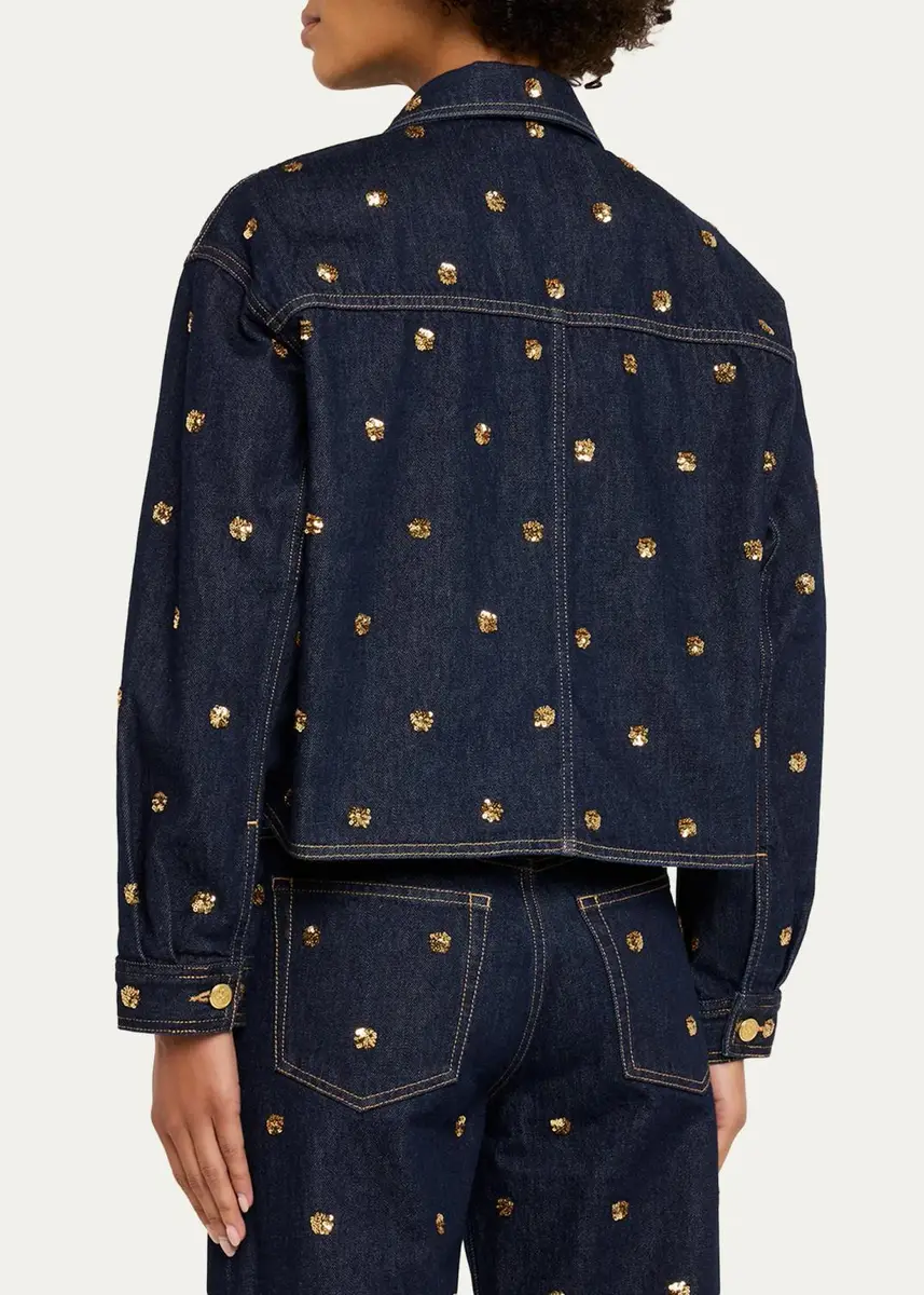 Ulla Johnson The Bobbie Embellished Denim Jacket | Thumbnail 3