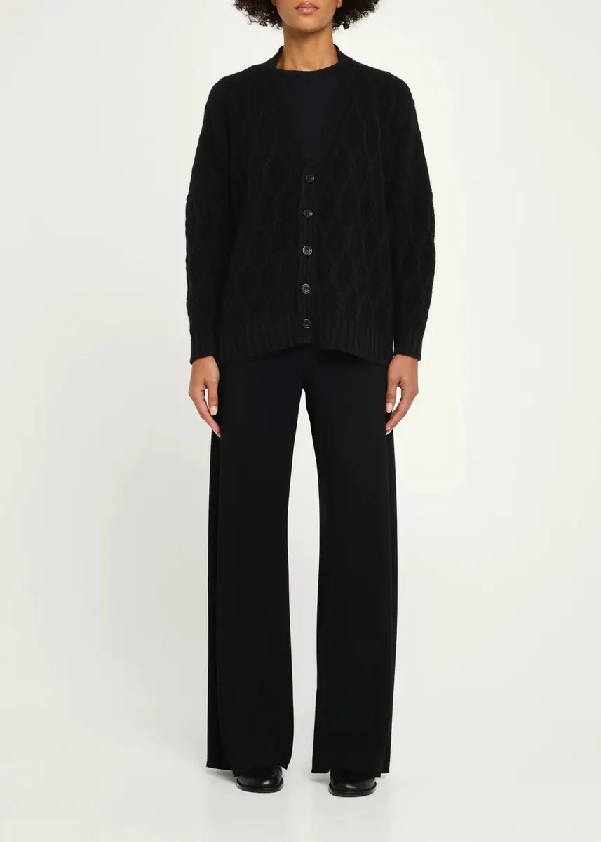 Eskandar Cashmere V-Neck Cardigan - Mid Plus length | Thumbnail 2 Eskandar Cashmere V-Neck Cardigan - Mid Plus length | Thumbnail 2