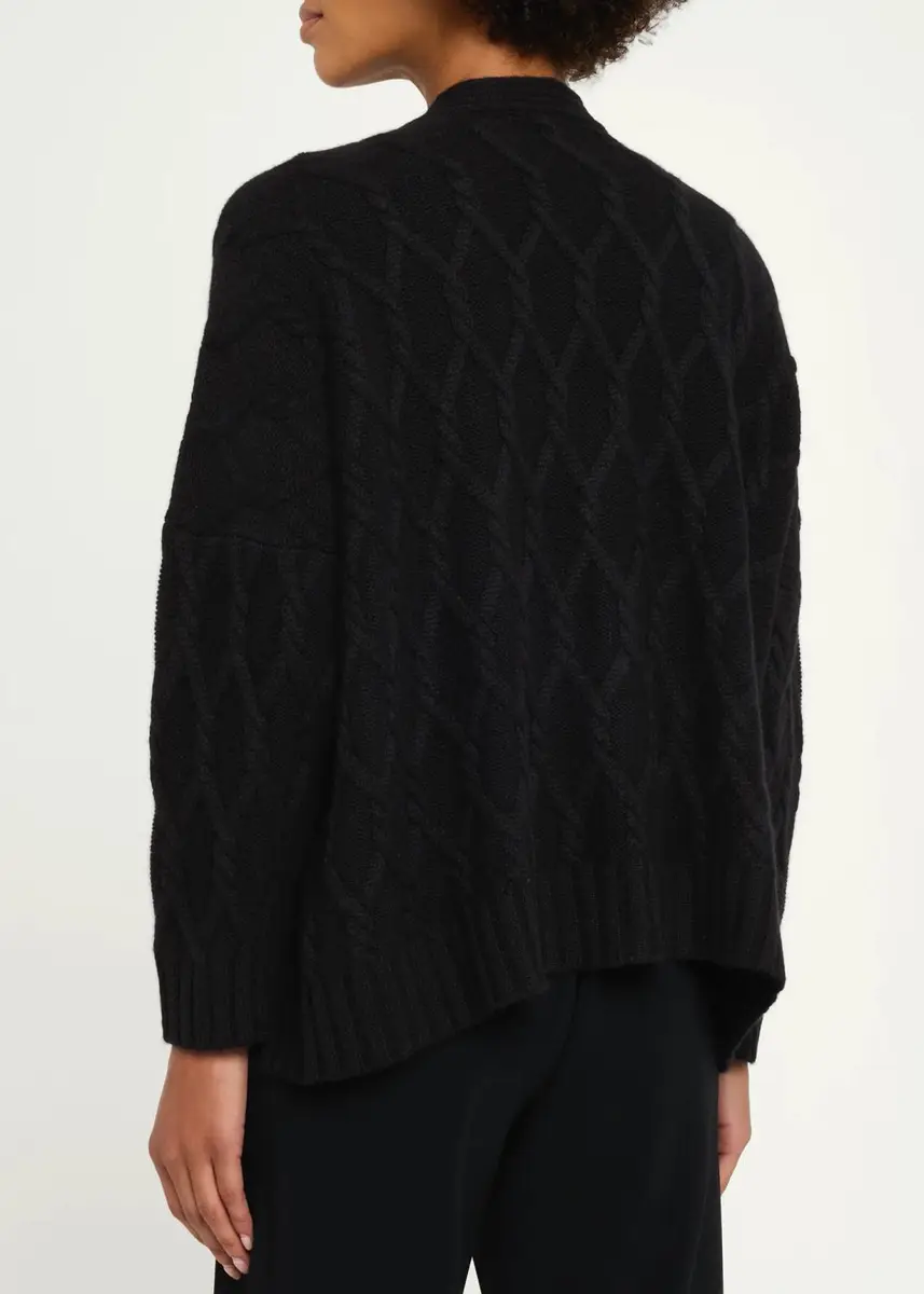 Eskandar Cashmere V-Neck Cardigan - Mid Plus length | Thumbnail 3 Eskandar Cashmere V-Neck Cardigan - Mid Plus length | Thumbnail 3
